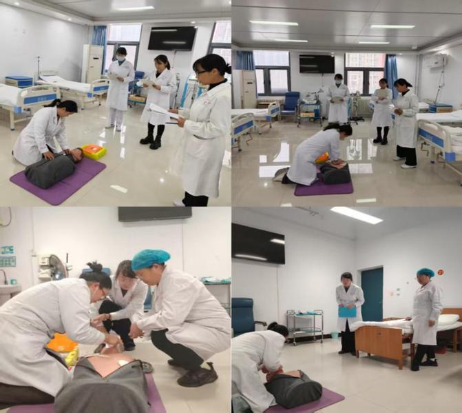 校医院组织工作人员开展急救技能专项考核